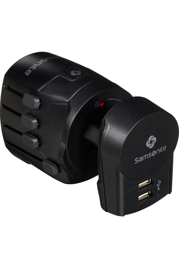 Samsonite Travel Accessories World Adaptor Pro 3-P+USB Negro